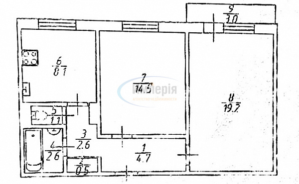 2-к квартира, 52 кв.м., Ленинский, Днепропетровская улица, 6