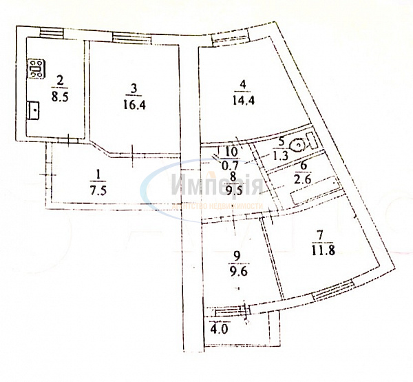 3-к квартира, 83 кв.м., Октябрьский, имени С.Т. Разина улица, 13/31