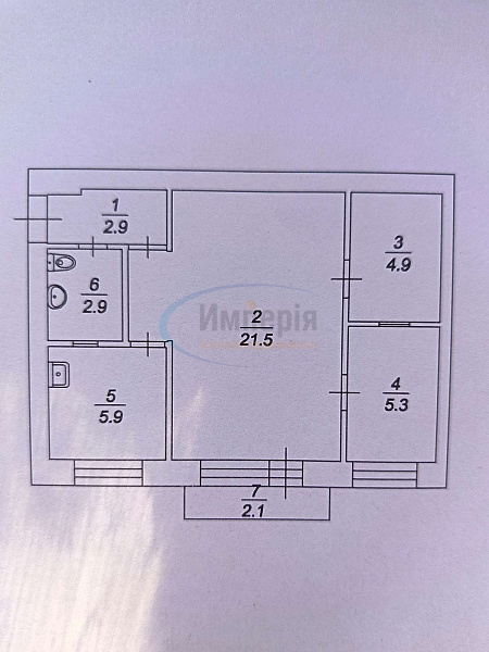 3-к квартира, 43 кв.м. (№22300)