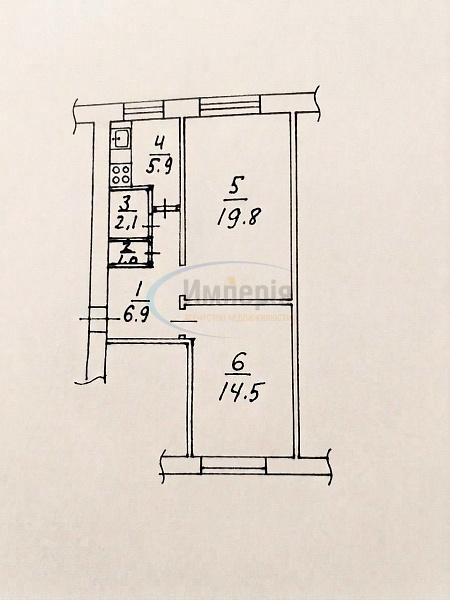 Снять 2-к квартиру, 51 кв.м. (№22262)
